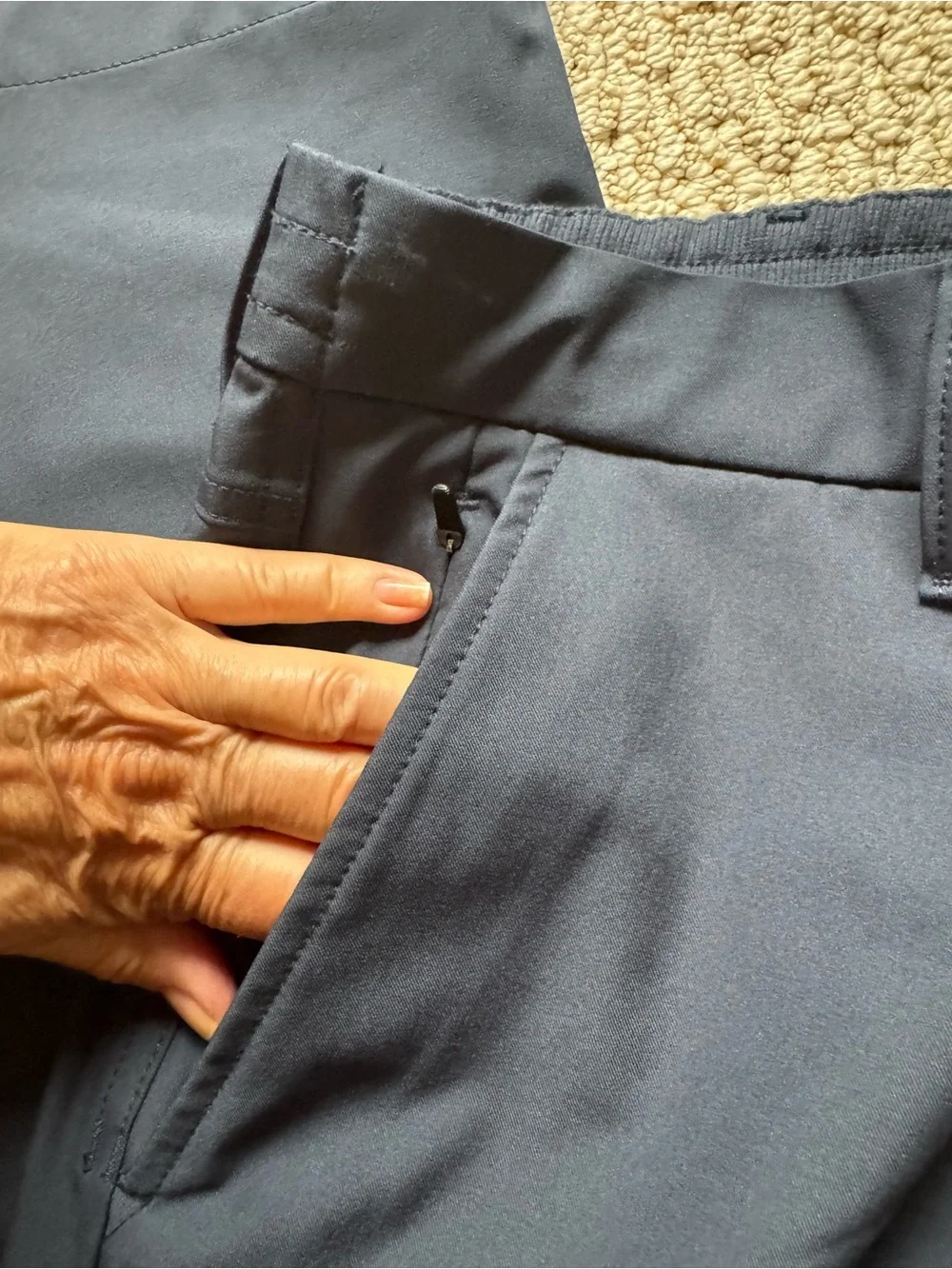 Marc New York Andrew Mark Men's Navy Blue Performance Wrinkle Free Office Chinos